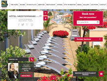 Tablet Screenshot of hotel-med-menton.com